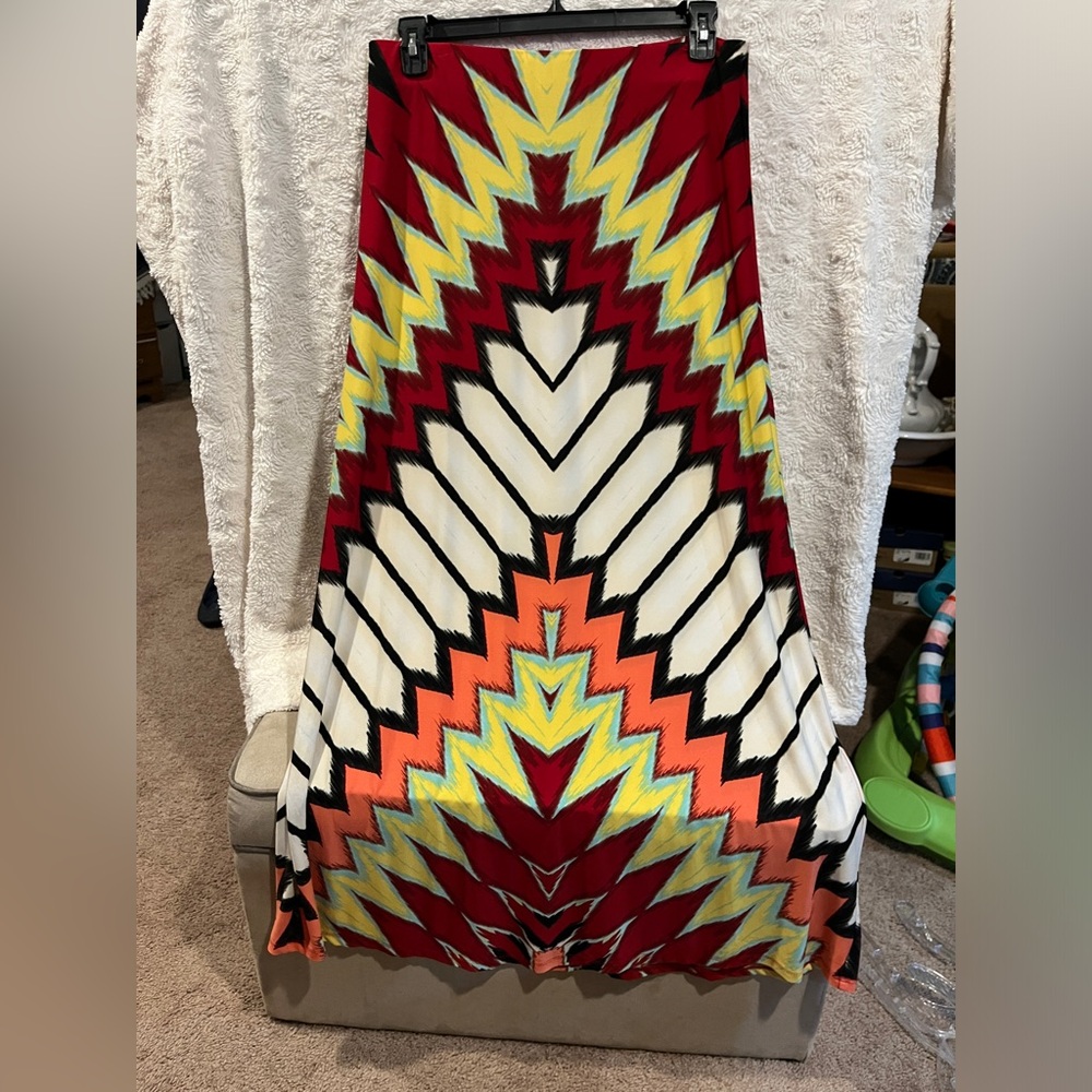 Women’s red print skirt